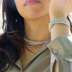 Pulsera de Francoise Montague con alambre con memoria y cristales Swarovski