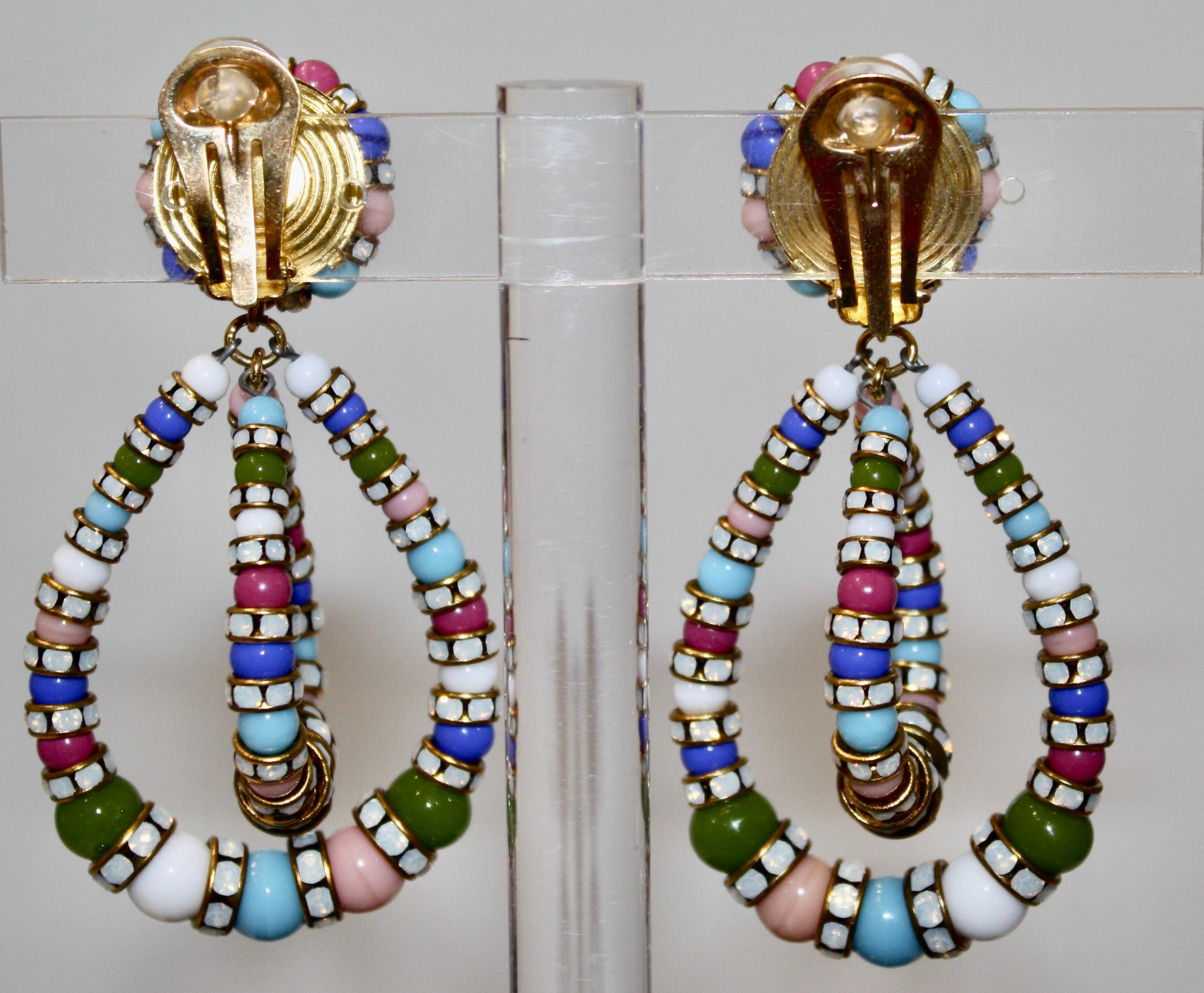 Women's or Men's Françoise Montague Multicolor Stones Lolita Earrings  For Sale