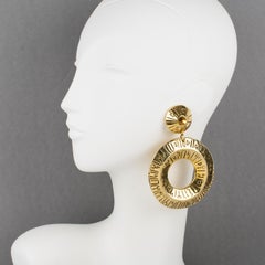 Francoise Montague Paris Tribal Gilded Resin Clip Earrings