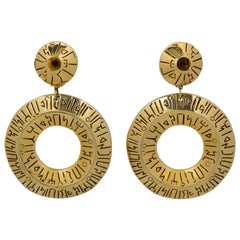 Pendientes Francoise Montague Paris Tribal Acrílico Dorado