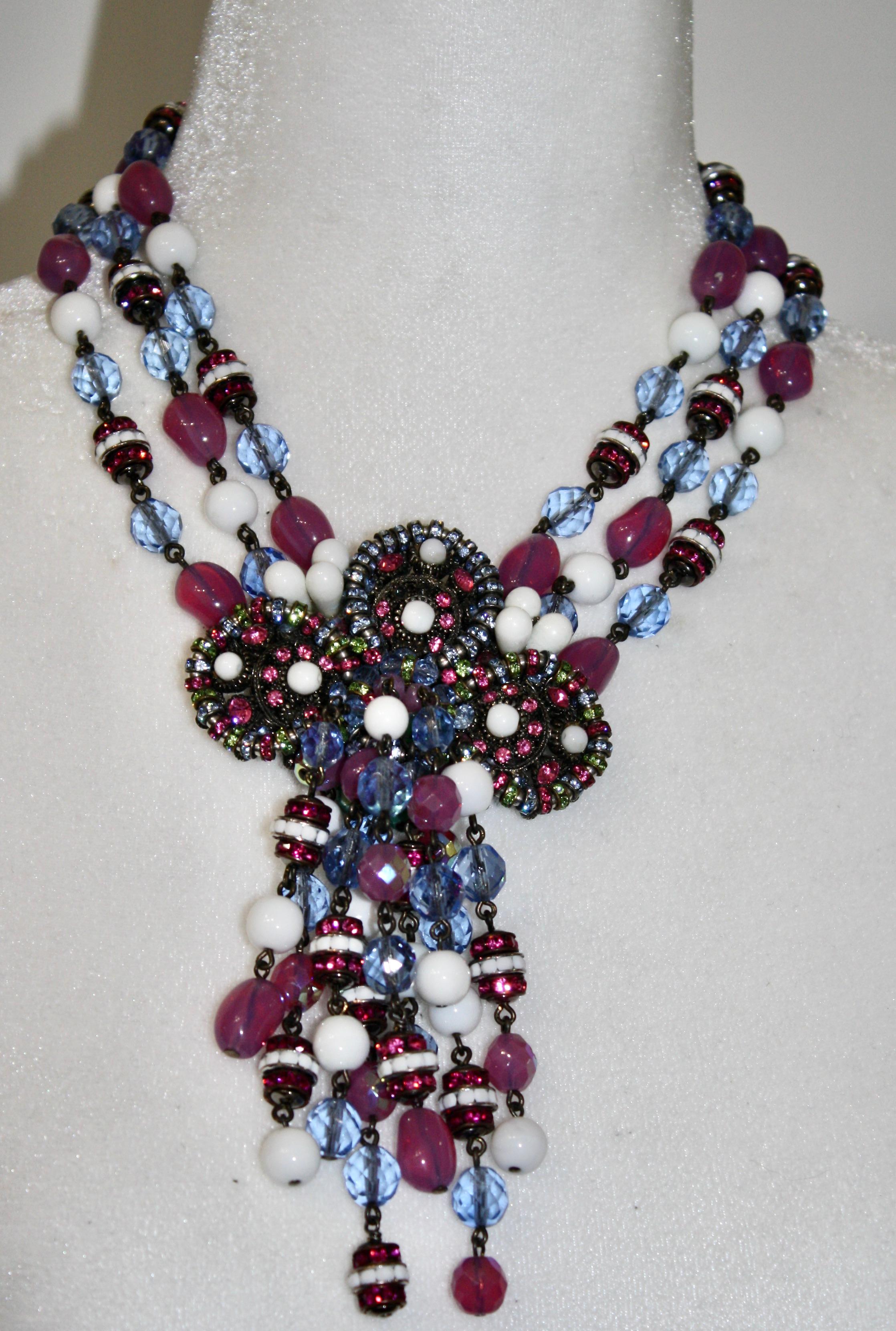purple statement necklaces