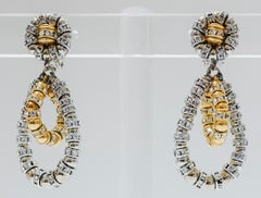 Francoise Montague Silver and Gold with Crystal Lolita Earrings