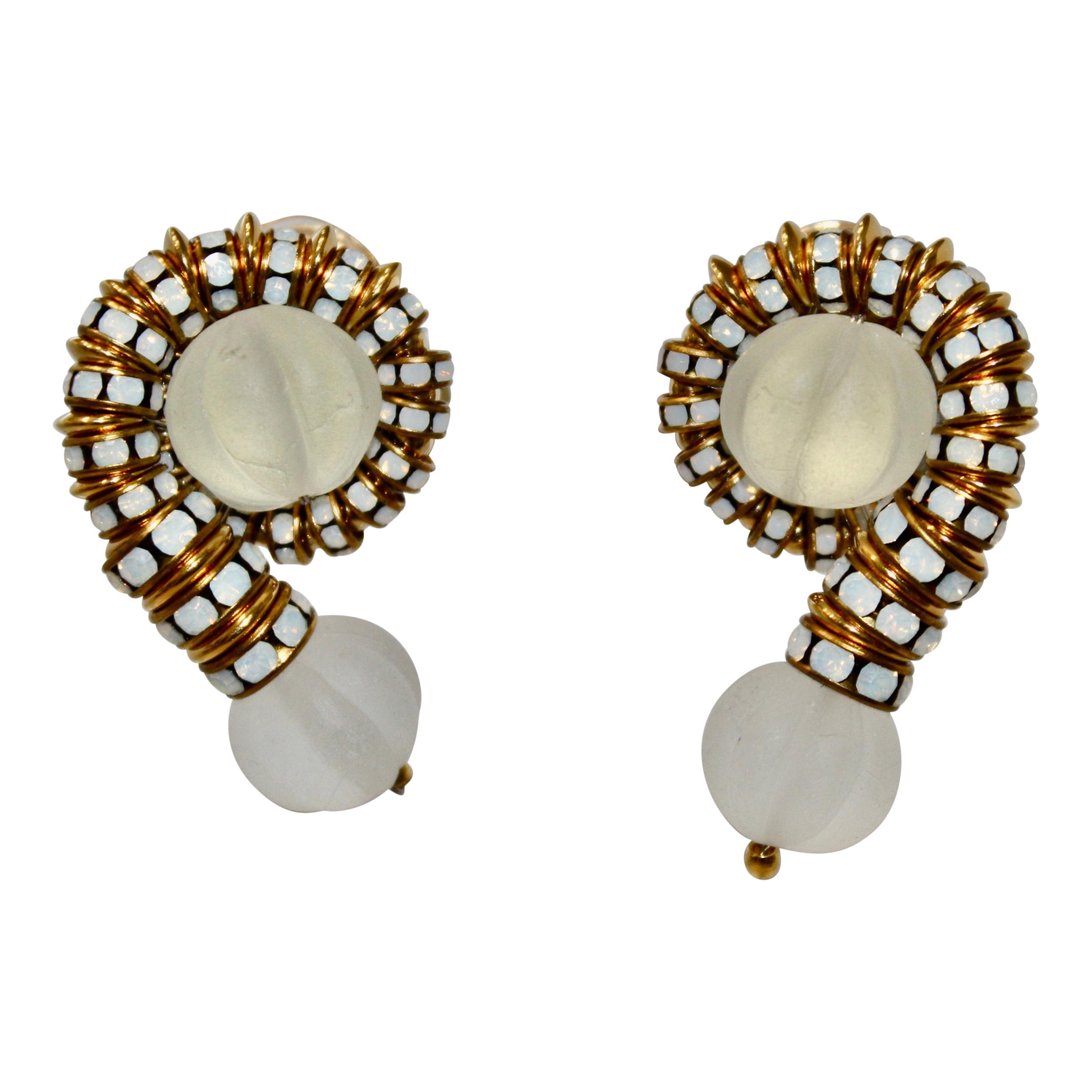 Françoise Montague Swirl Clip Earrings  For Sale