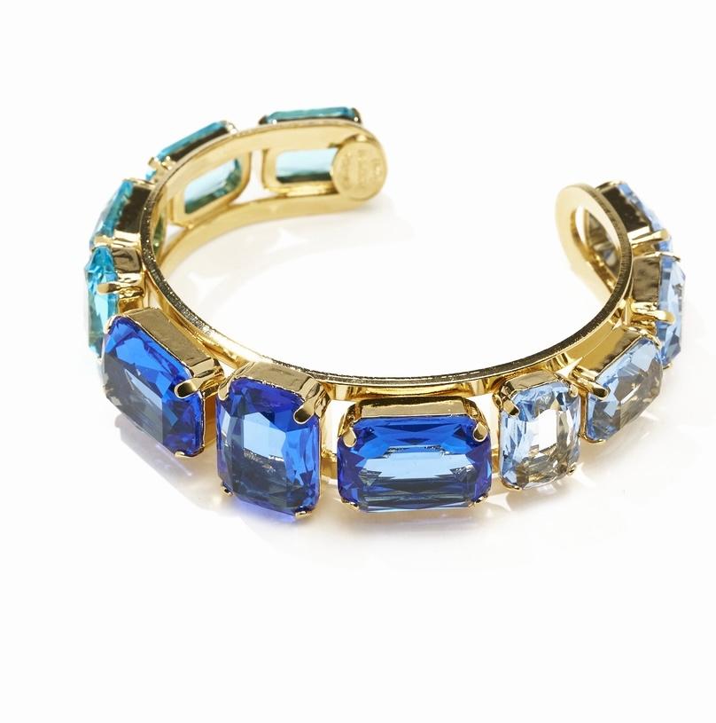 Francoise Montague - Collana a girocollo con cristalli Swarovski tri-tonale in vendita 4