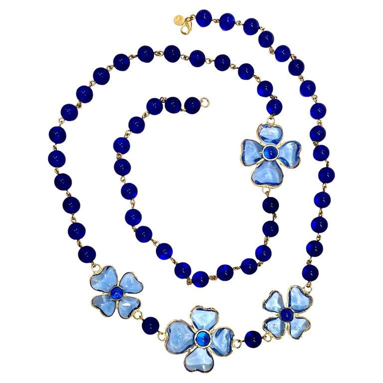 Francoise Montague Turquoise Pate de Verre Glass Amalfi Necklace For Sale 6