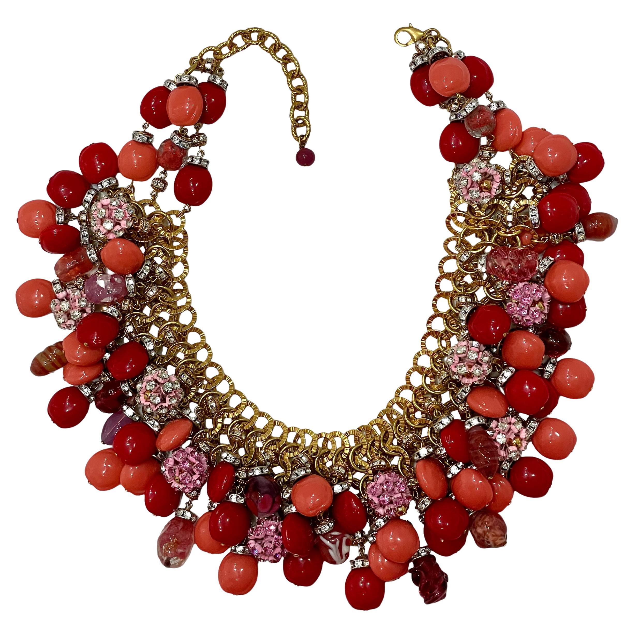 Francoise Montague Unique Multicolor Charm Necklace  For Sale