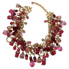 Françoise Montague Unique Vintage Glass Charm Necklace
