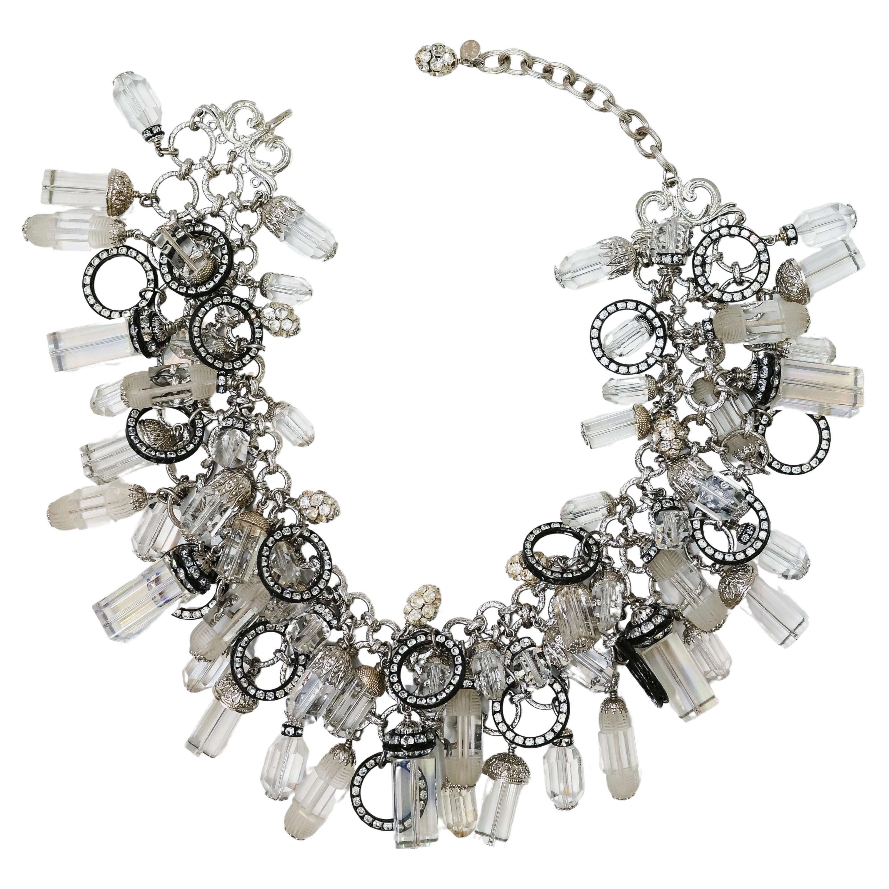 Francoise Montague Unique Vintage Glass Charm Necklace