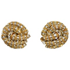 Francoise Montague Vendome Twist Clip Earrings