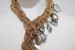 Francoise Montague Venetian Glass and Handmade Glass Pearl Lariat