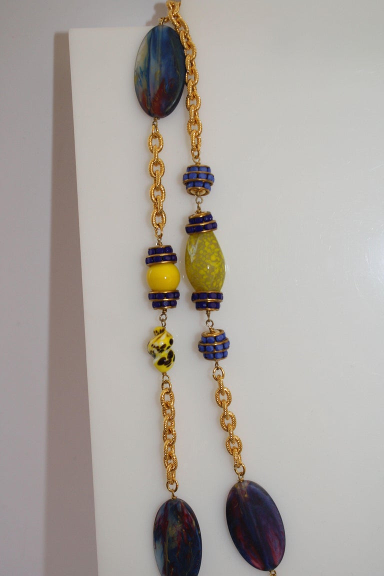 Modern Francoise Montague Vintage Handmade Glass Limited Series Necklace For Sale