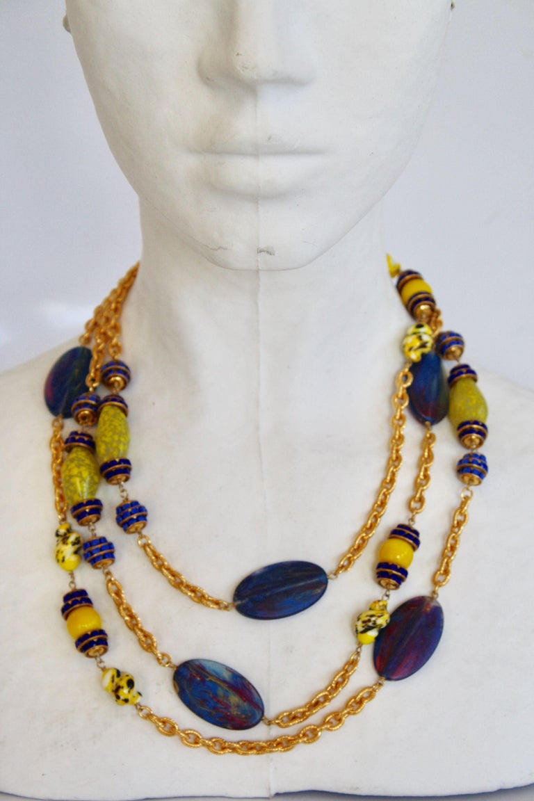 Francoise Montague Vintage Handmade Glass Limited Series Necklace In New Condition For Sale In Virginia Beach, VA