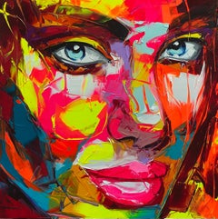 Amel - 21e siècle, Contemporain, Figuratif, Peinture à l
huile, Portrait, Pop