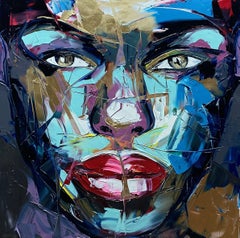 Astou - 21st Century, Contemporary, Figurative, Oil Painting, Portrait, Pop