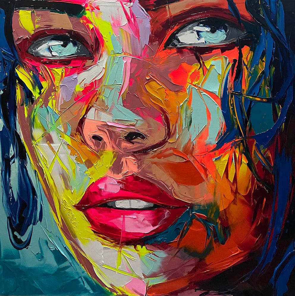 Brianka - 21e siècle, Contemporain, Figuratif, Peinture à l
huile, Portrait, Pop