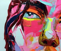 Maeva - 21st Century, Contemporary, Figurative, Oil Painting, Portrait, Pop