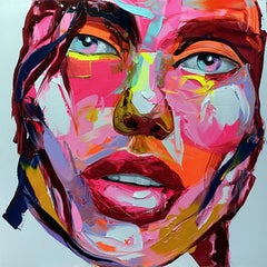 Maeva - 21st Century, Contemporary, Figurative, Oil Painting, Portrait, Pop