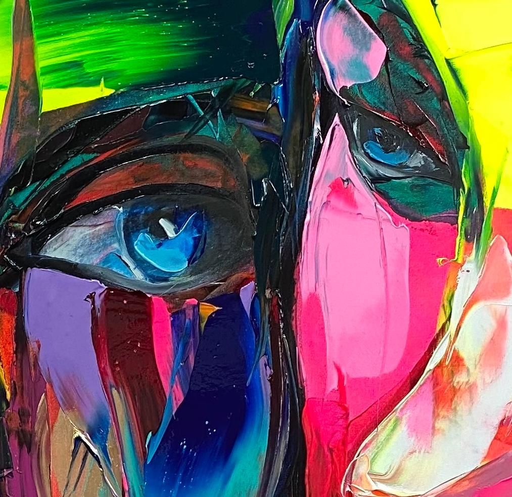 Medien - 21. Jahrhundert, Zeitgenössisch, Figurativ, Ölgemälde, Porträt, Pop (Schwarz), Portrait Painting, von Françoise Nielly