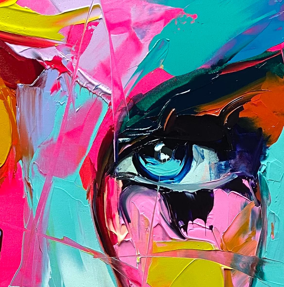 Ottessa - 21st Century, Contemporary, Figurative, Oil Painting, Portrait, Pop - Pink Figurative Painting by Françoise Nielly