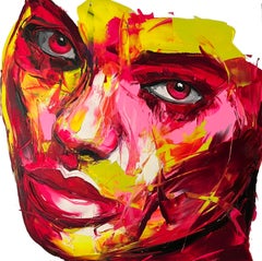 Regina - 21e siècle, contemporain, figuratif, peinture à l'huile, portrait, pop art