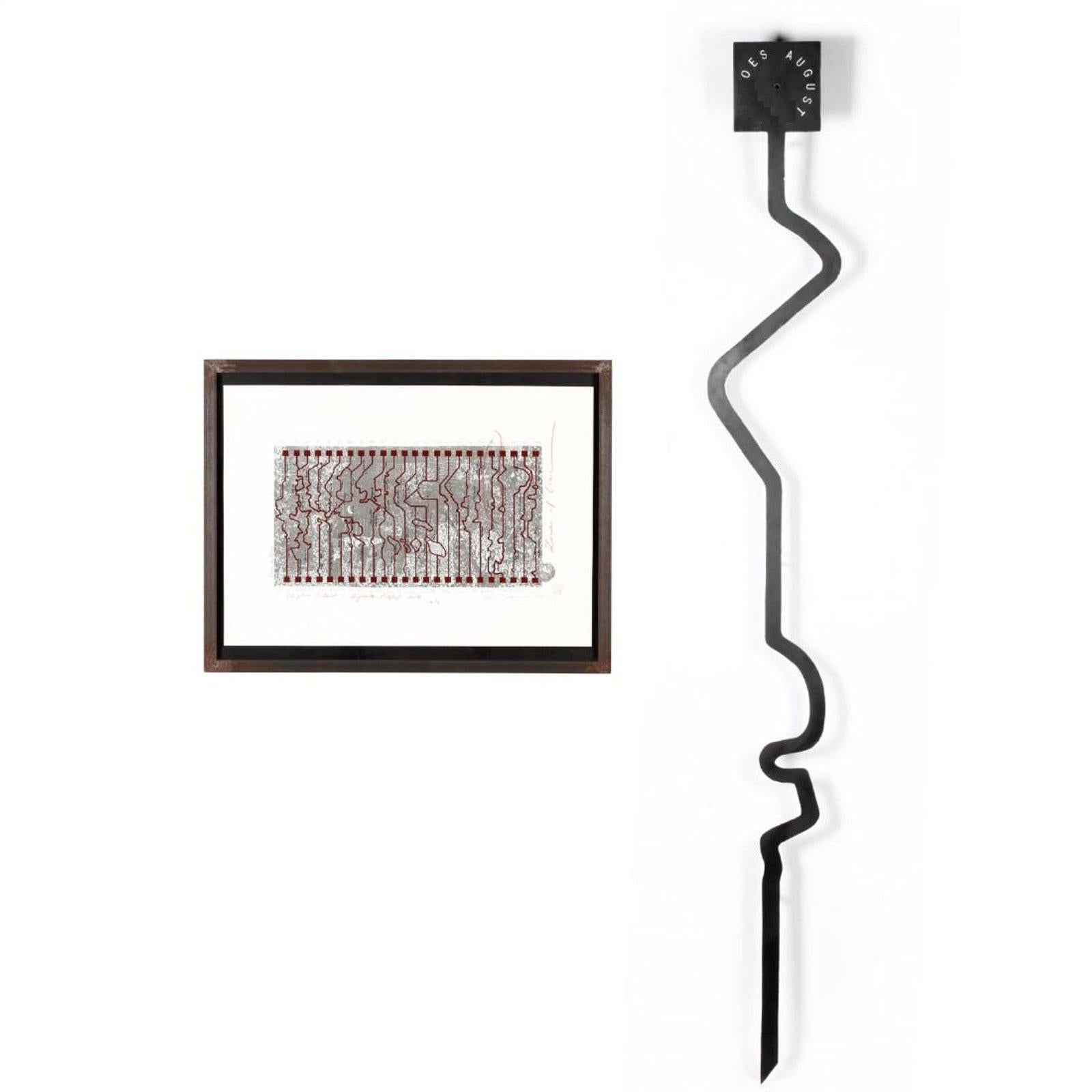 Abstract Sculpture di Francoise Schein - MIxed Media Arte concettuale Scultura Disegno Diritti umani Ferro saldato