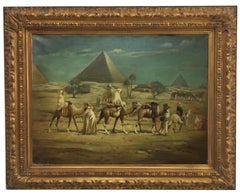 ARABIAN LANDSCAPE -French School - Italian Oil on canvas Painting