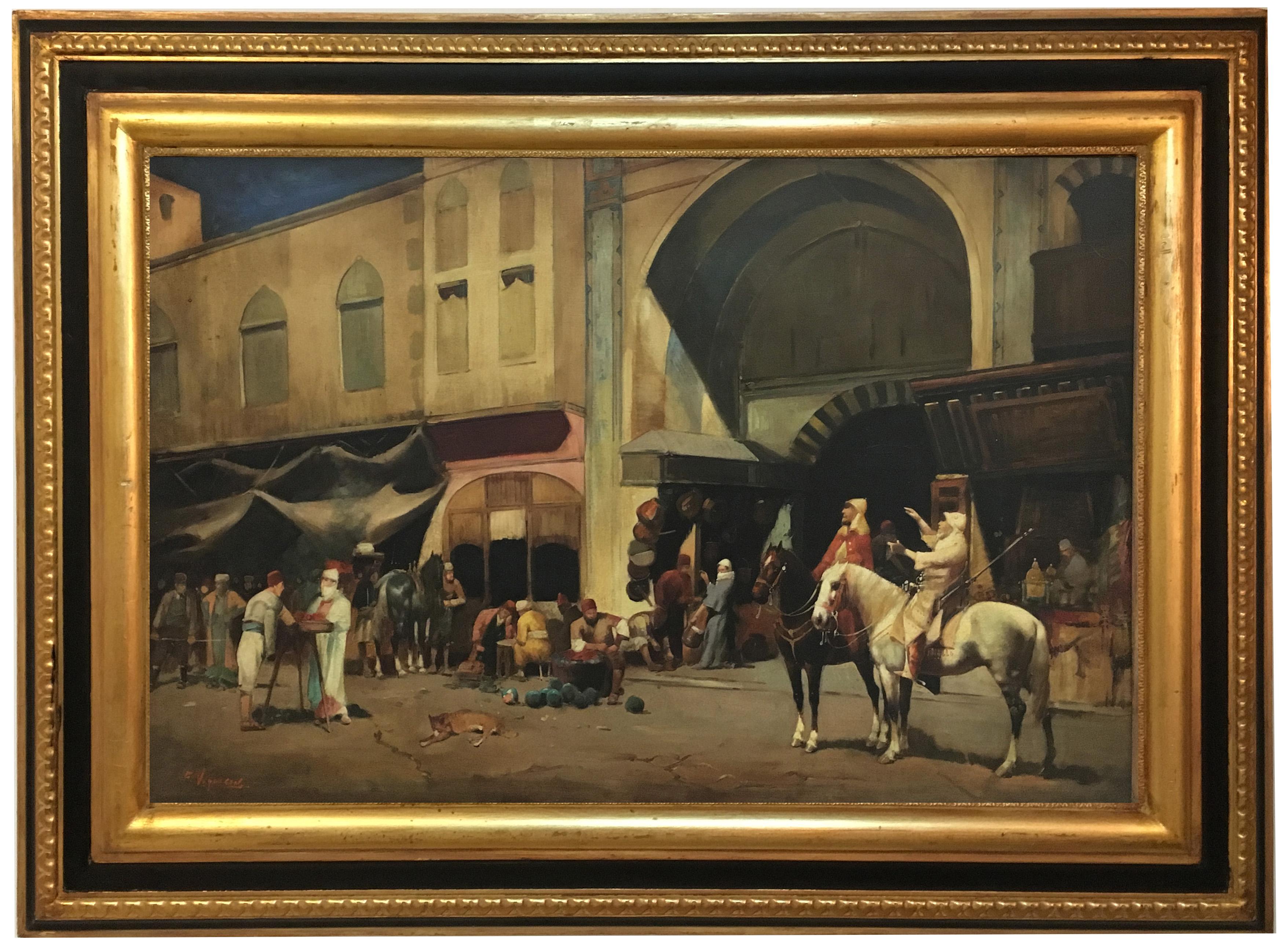 ARABIAN SCENE - French School - Italian Oil on Canvas Painting 4