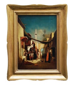 ARABIAN SCENE - Peinture à l
huile sur toile de paysage de Vigneron
