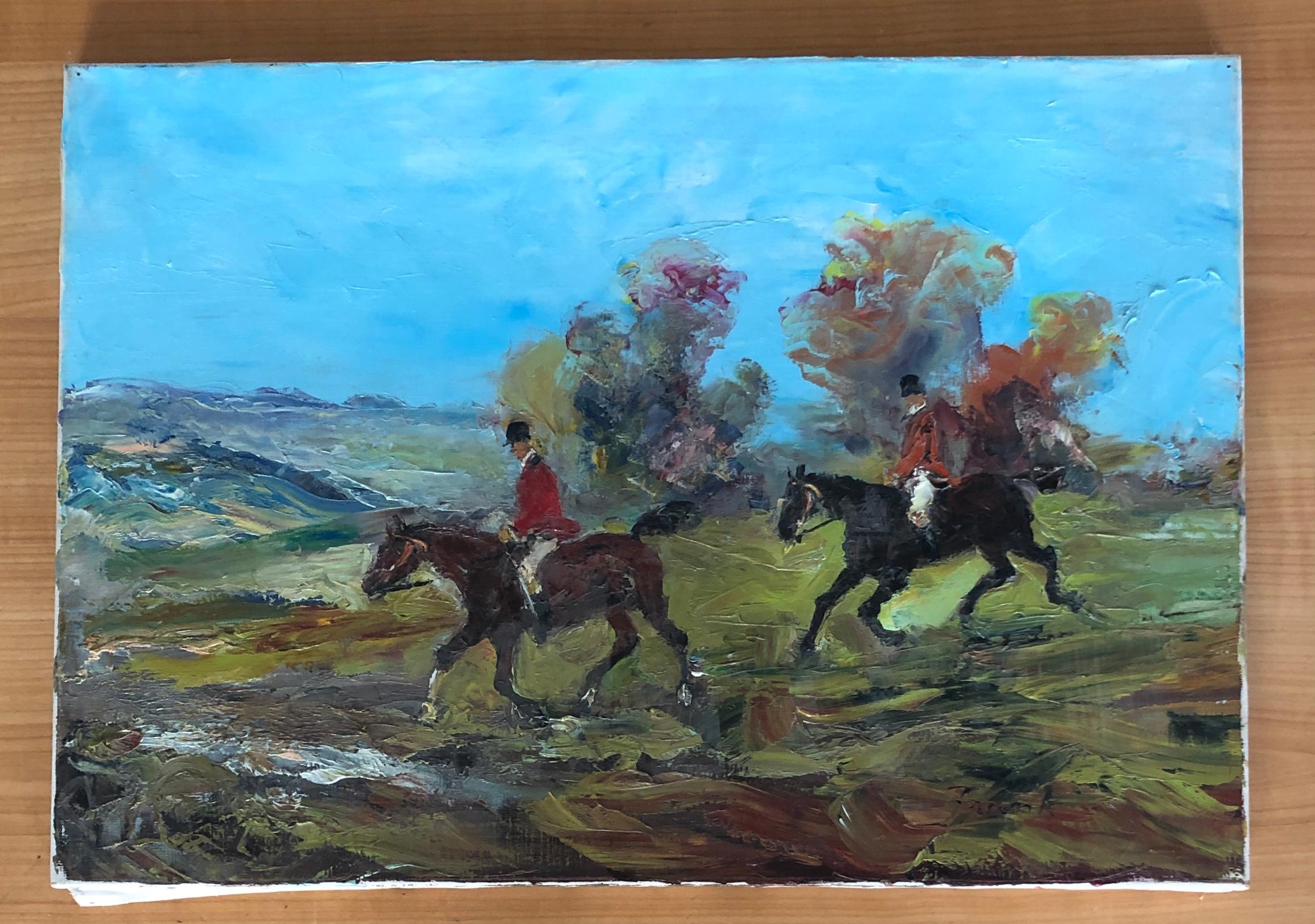 Riders - Painting by Frank