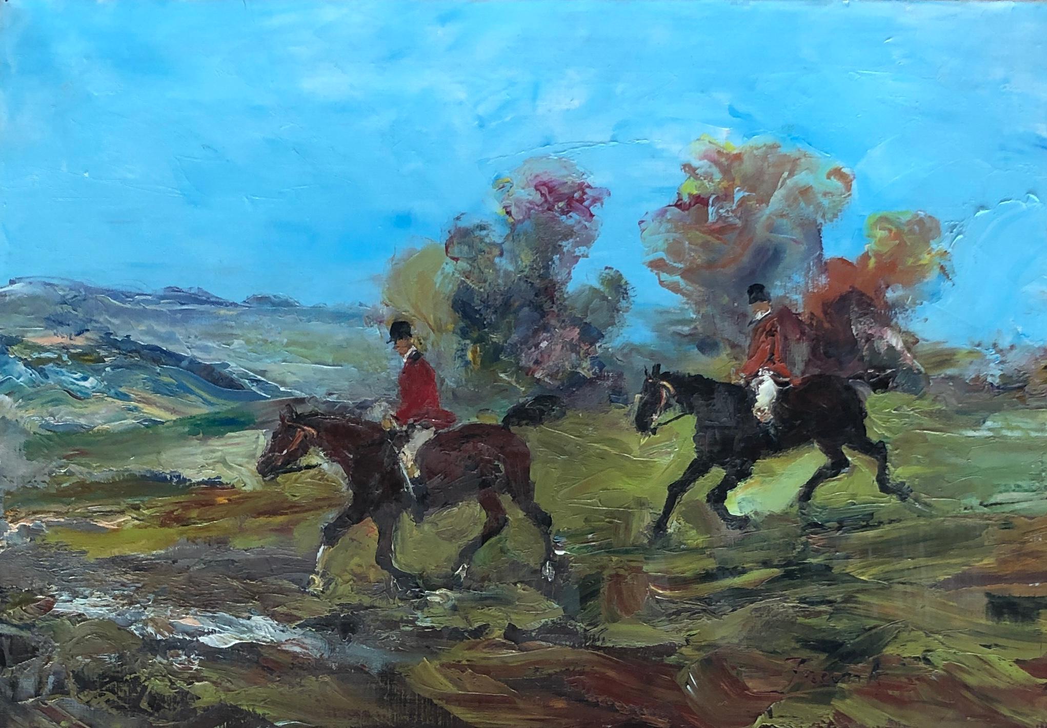 Frank Landscape Painting - Riders
