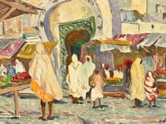 Frank A. Brown - Marché devant l'ancienne médina de Kairouan
