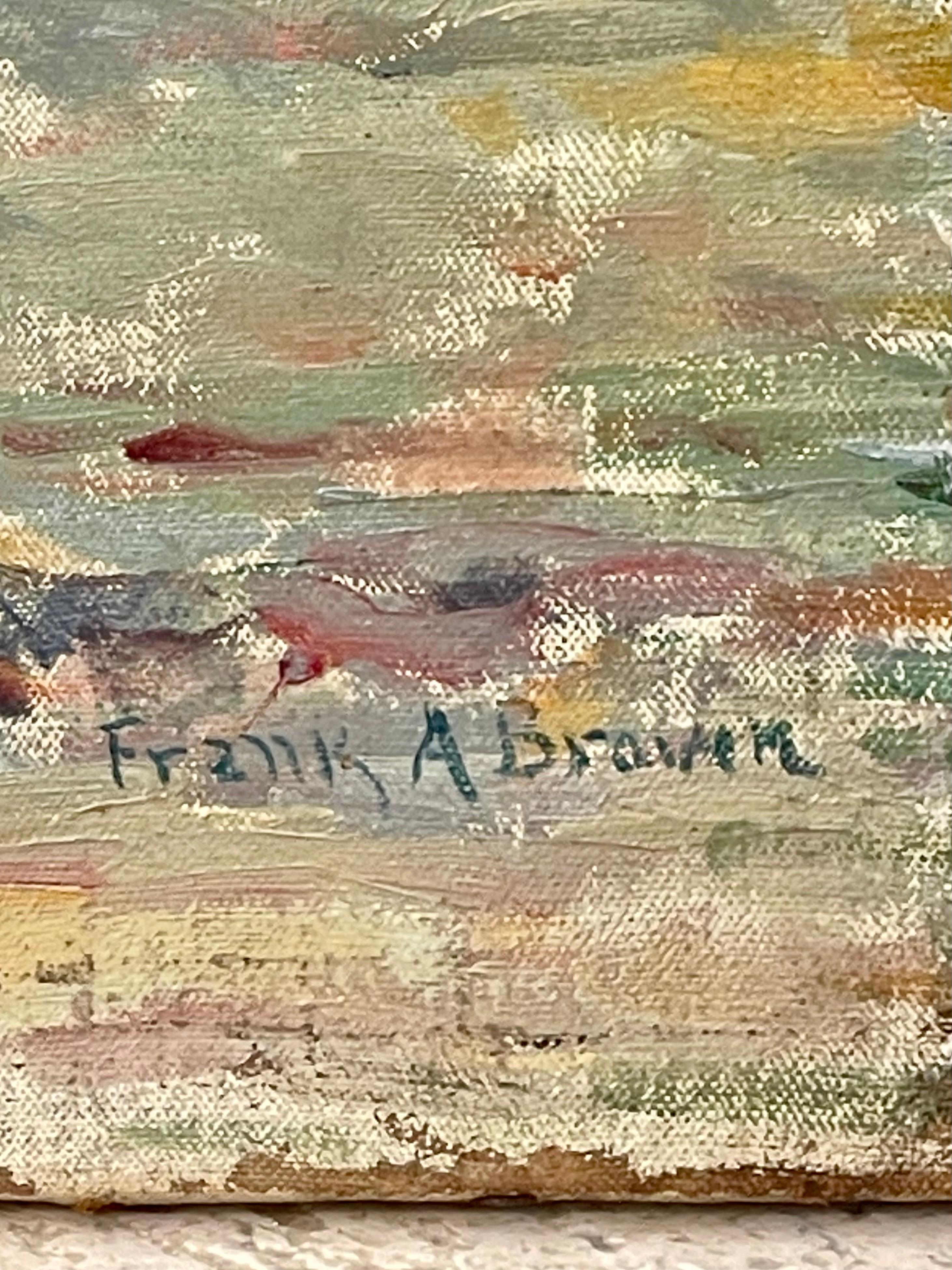 Toile Frank A. Brown - Marché devant l'ancienne médina de Kairouan en vente