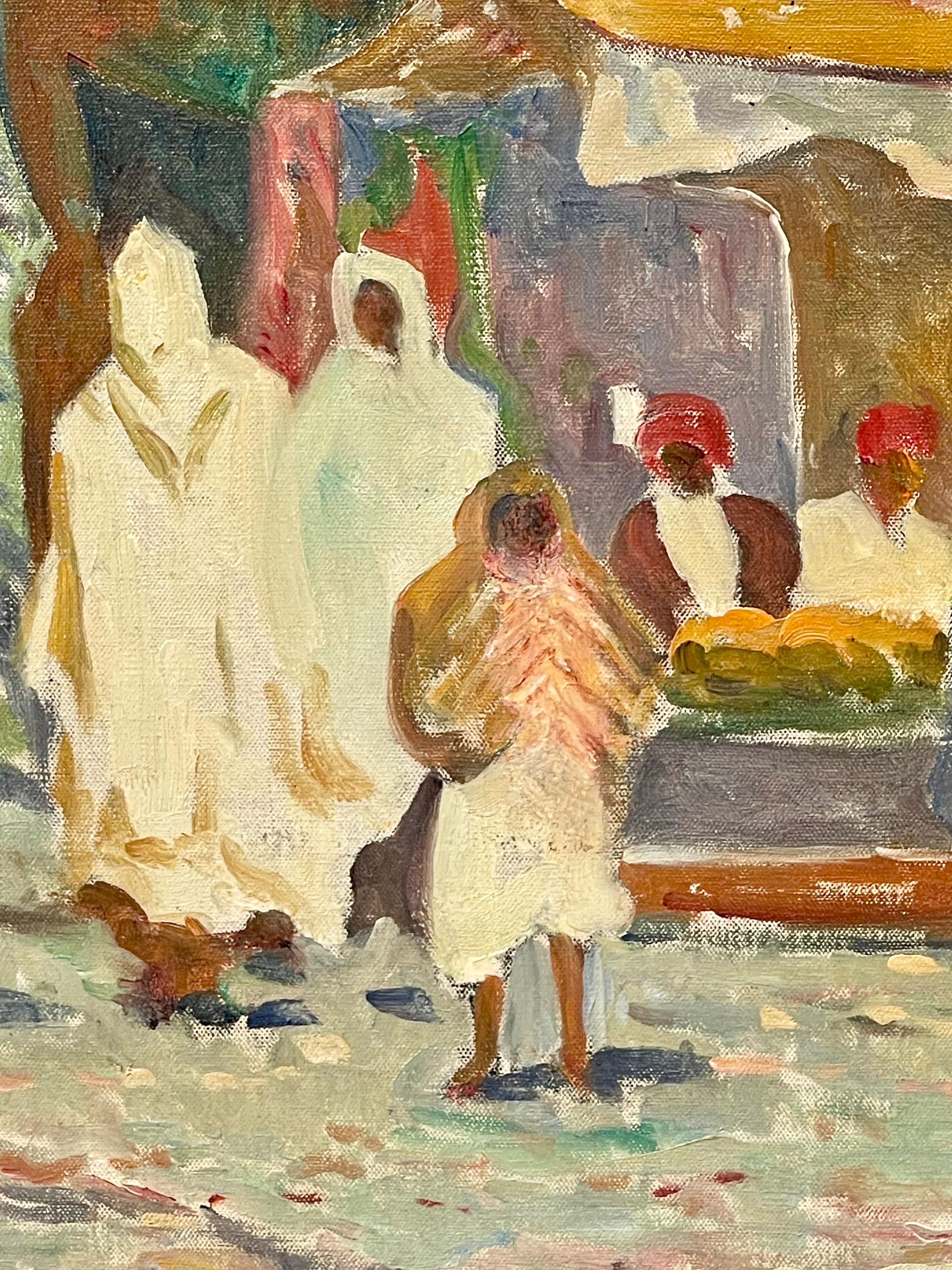 Frank A. Brown - Marché devant l'ancienne médina de Kairouan en vente 1