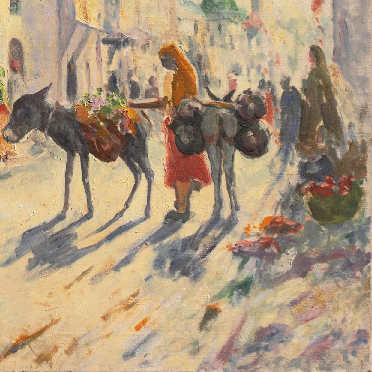 Signed lower left, 'Frank A. Brown' for Frank Arthur Brown (American, 1876-1962) and dated 1938. Titled, verso, on stretcher bar, 'Algerian Street', additionally signed, 'Frank A Brown - Paris' and with artist's New York label. 

An early