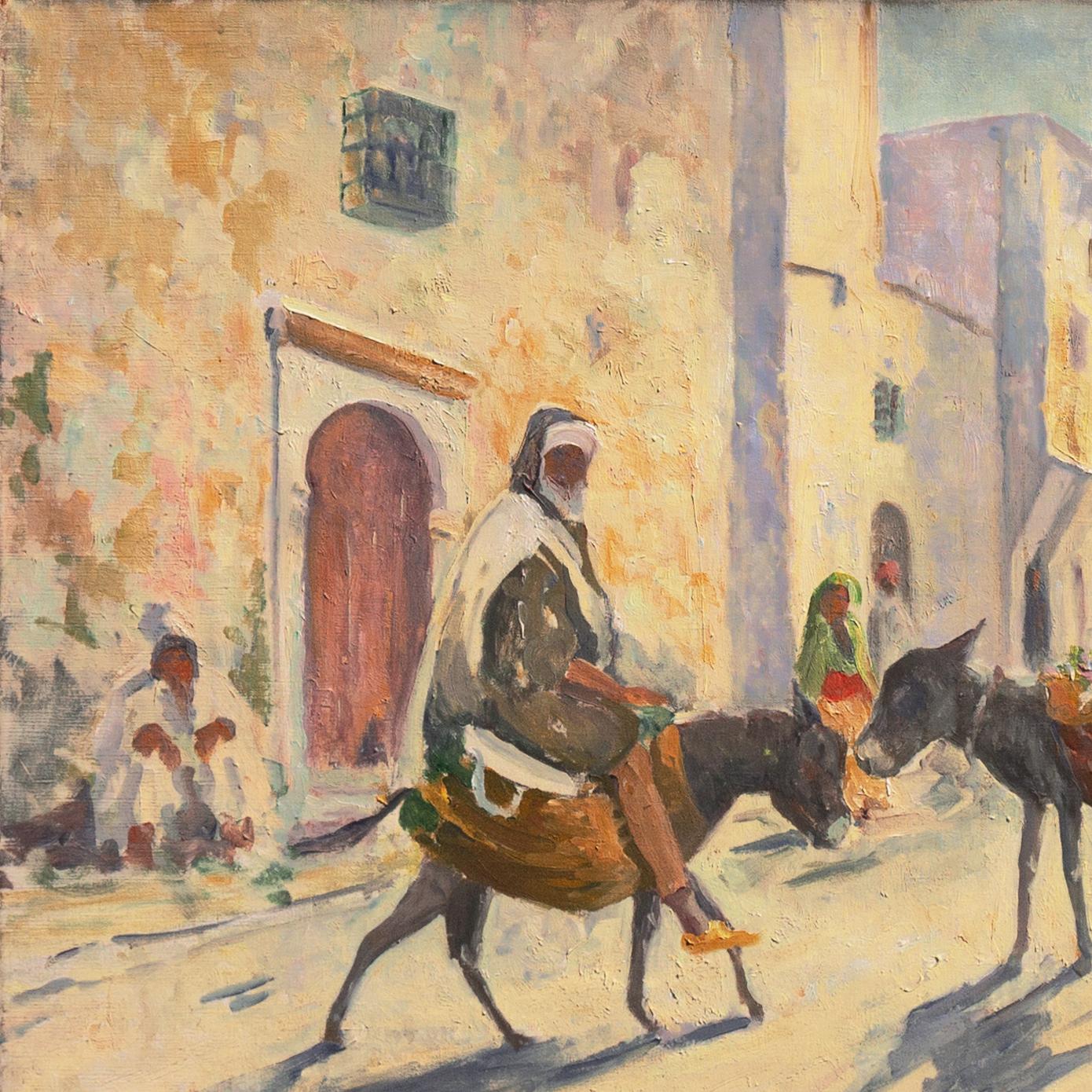 'Algerian Street', American Orientalist, Académie Julian, Paris Salon, NAD, PAFA For Sale 1