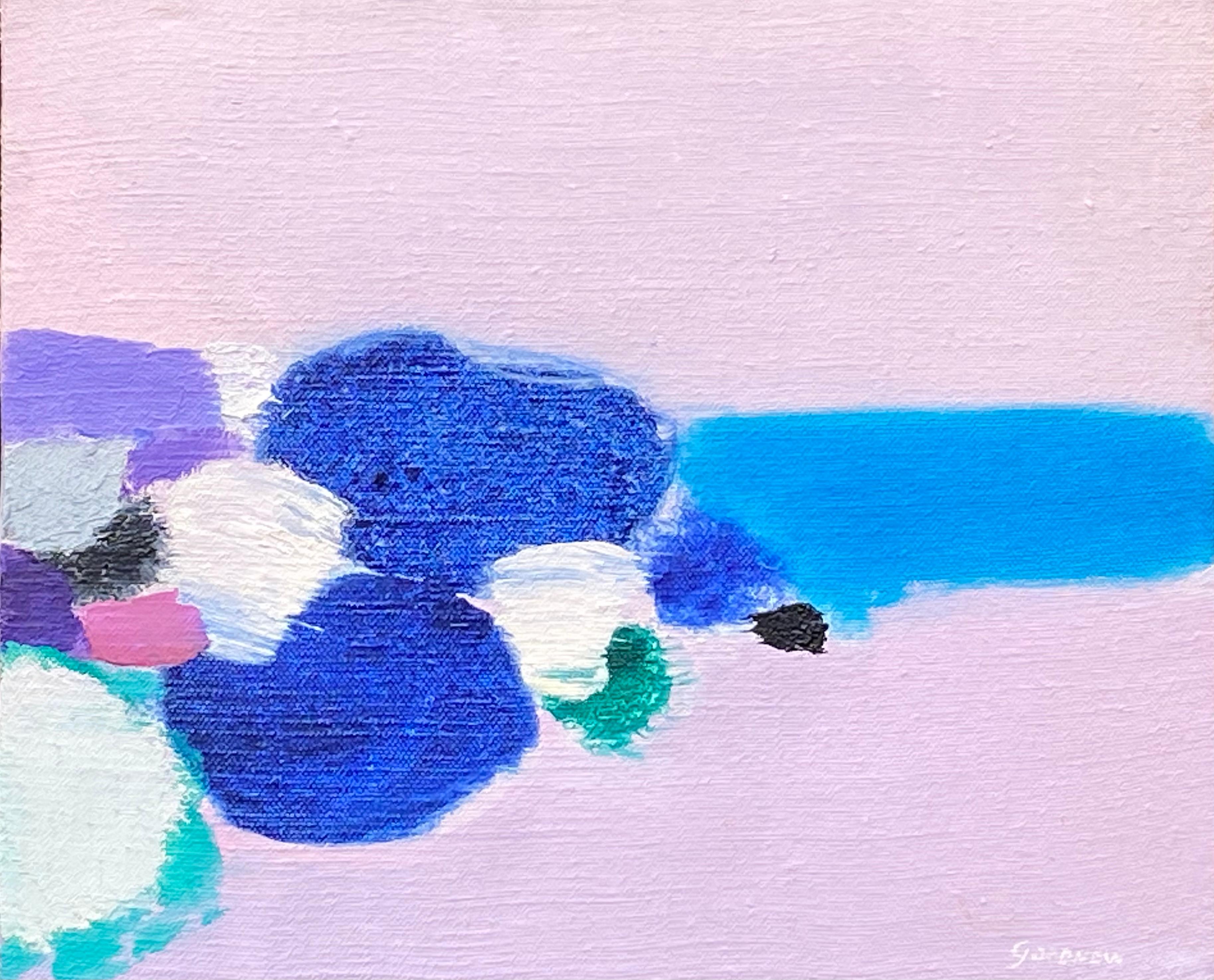 “Mauve and Blue” - Post-Modern Painting by Frank A. Goodnow