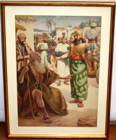 Escena bíblica - Acuarela sobre papel