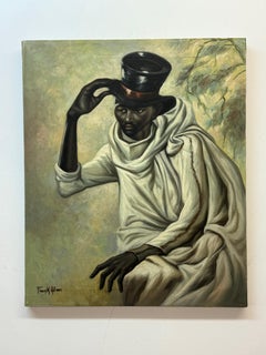 Retro Frank Alan, 70s painting of African-American man