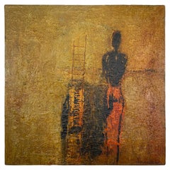 Frank Arnold Olio su tela Pittura figurativa astratta intitolata "Escape" (Fuga)