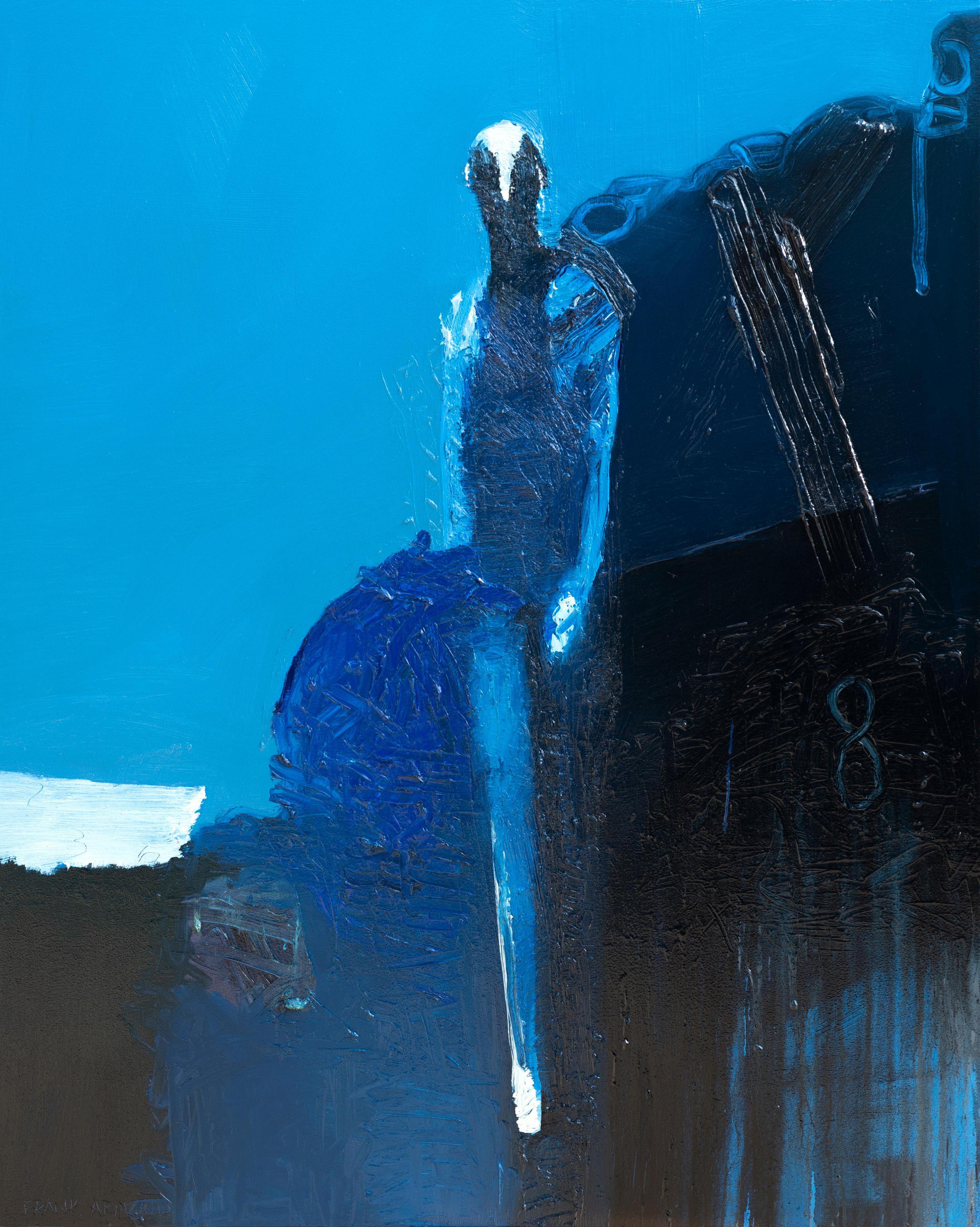 Frank Arnold Figurative Painting - Oil on Canvas "Azul Arroyo"