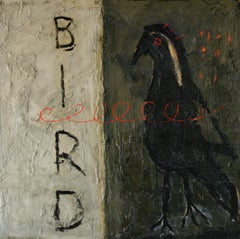 Oil on Canvas “Bird” by abstract-figurative artist, Frank Arnold