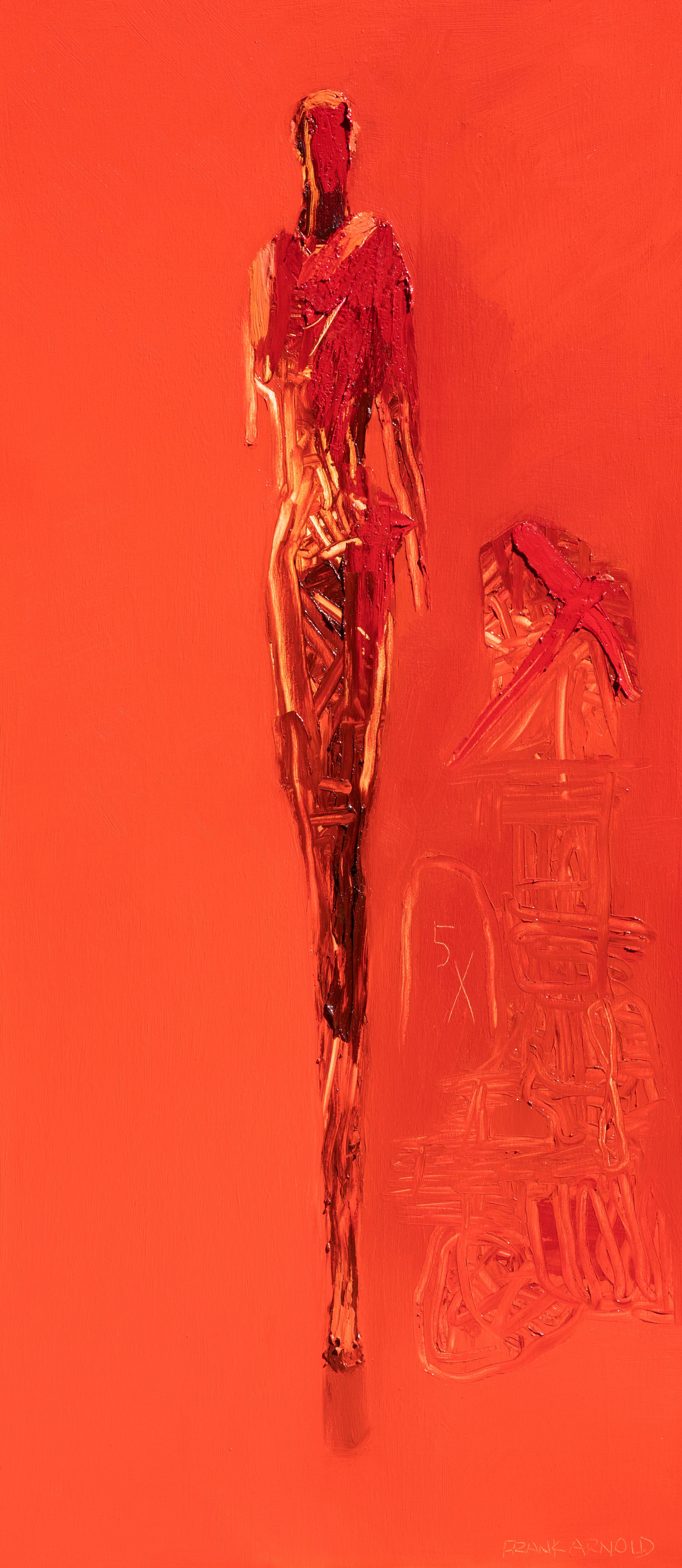 Frank Arnold Abstract Painting – Mas Rojo