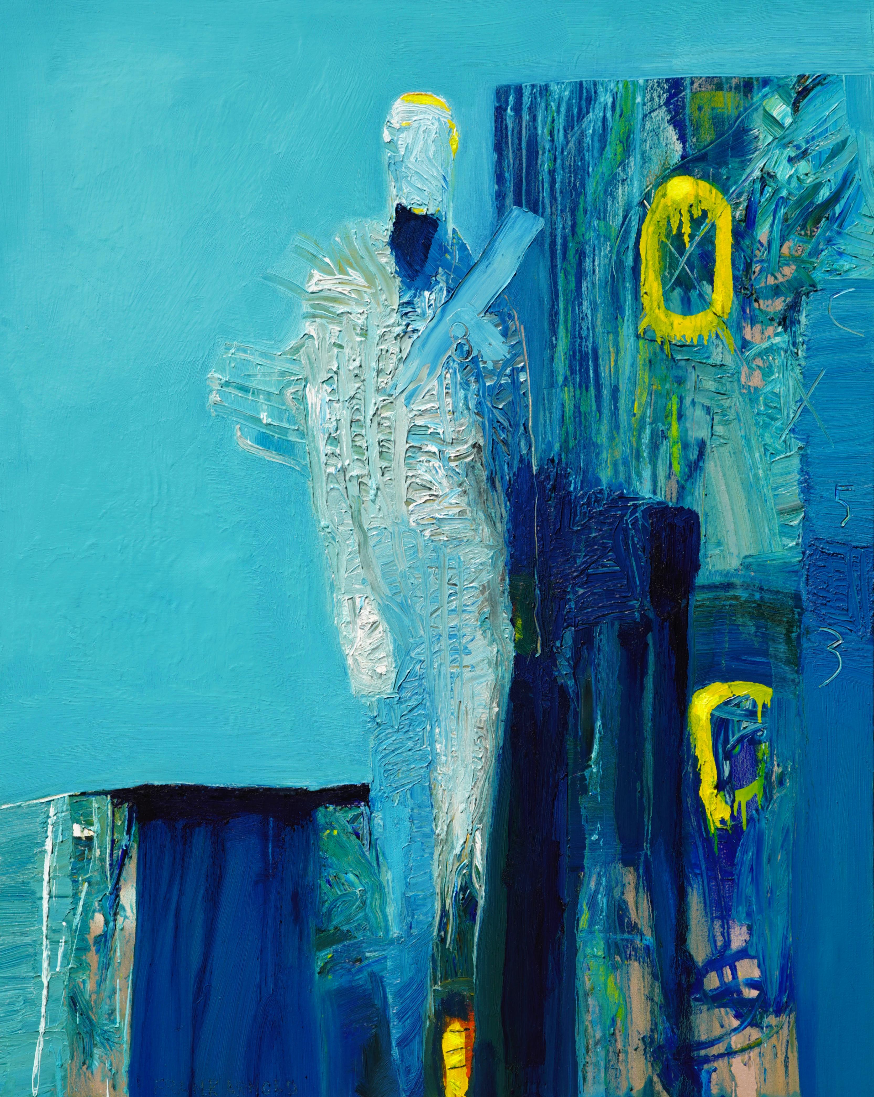 Frank Arnold Figurative Painting – O Azul
