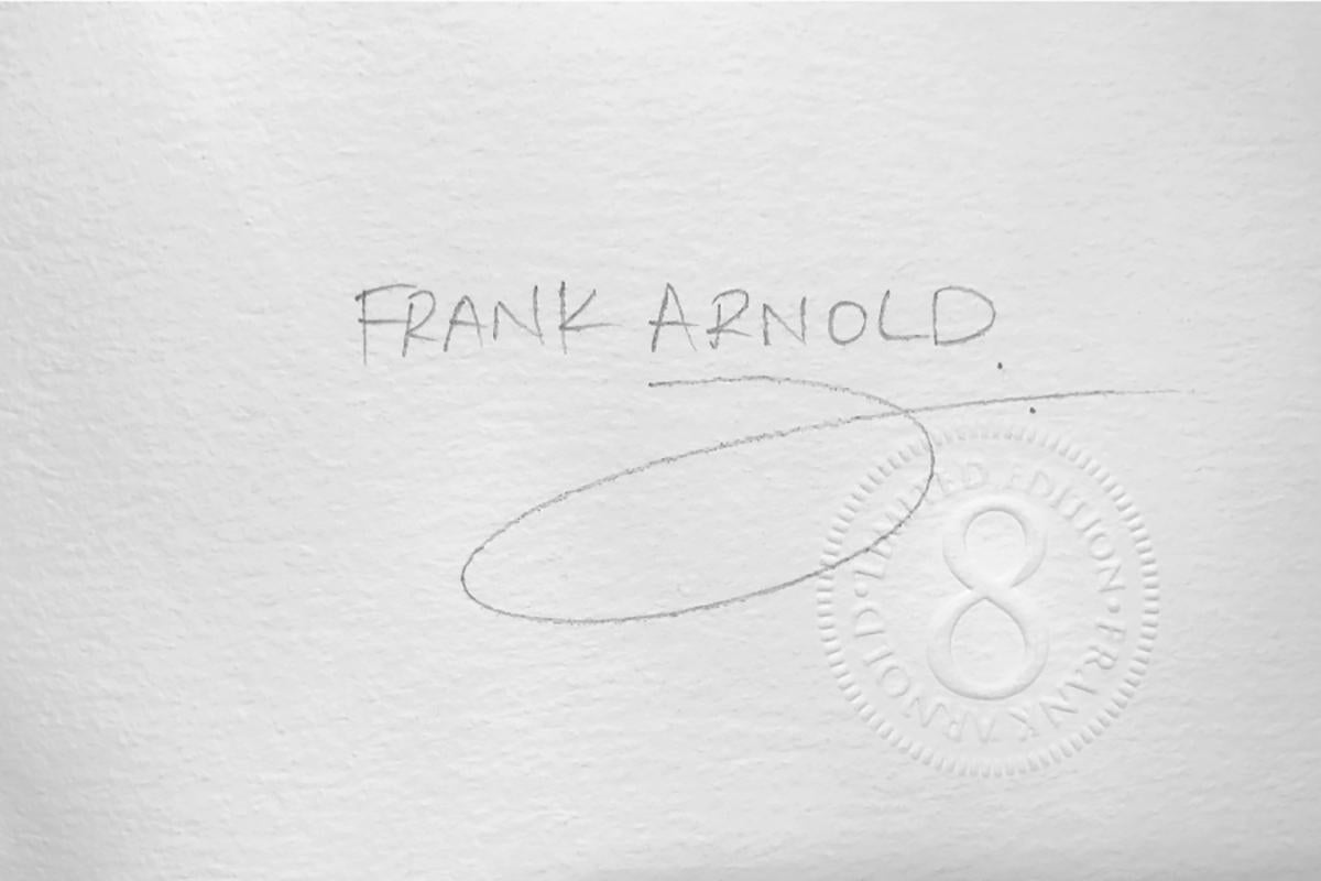 Frank Arnold is thought by many to be one of the foremost abstract figurative painters and sculptors of our time. He is a living master whose work is considered to be both personal and universal. He divides his time between working studios in