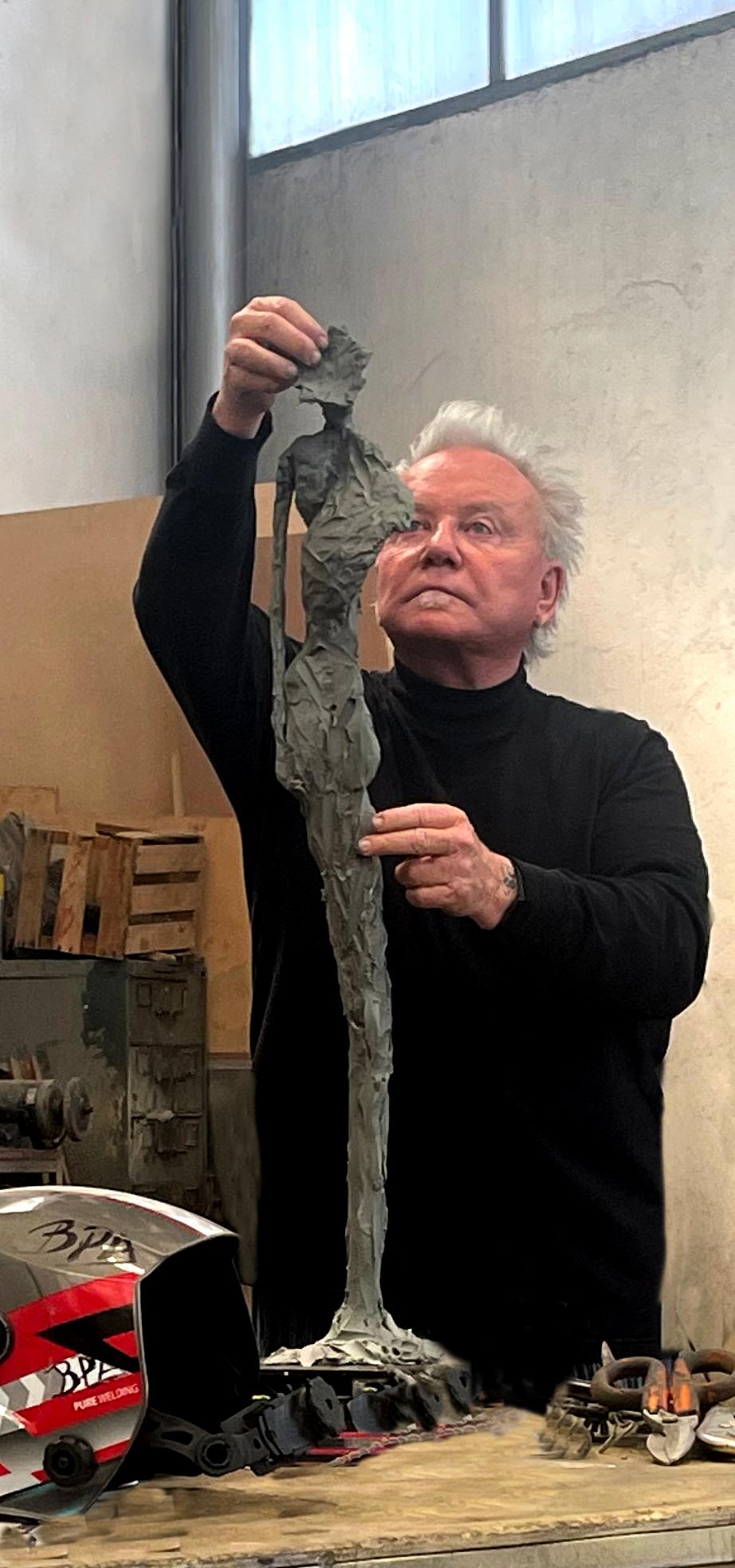 Frank Arnold is thought by many to be one of the foremost abstract figurative painters and sculptors of our time. He is a living master whose work is considered to be both personal and universal. He divides his time between working studios in