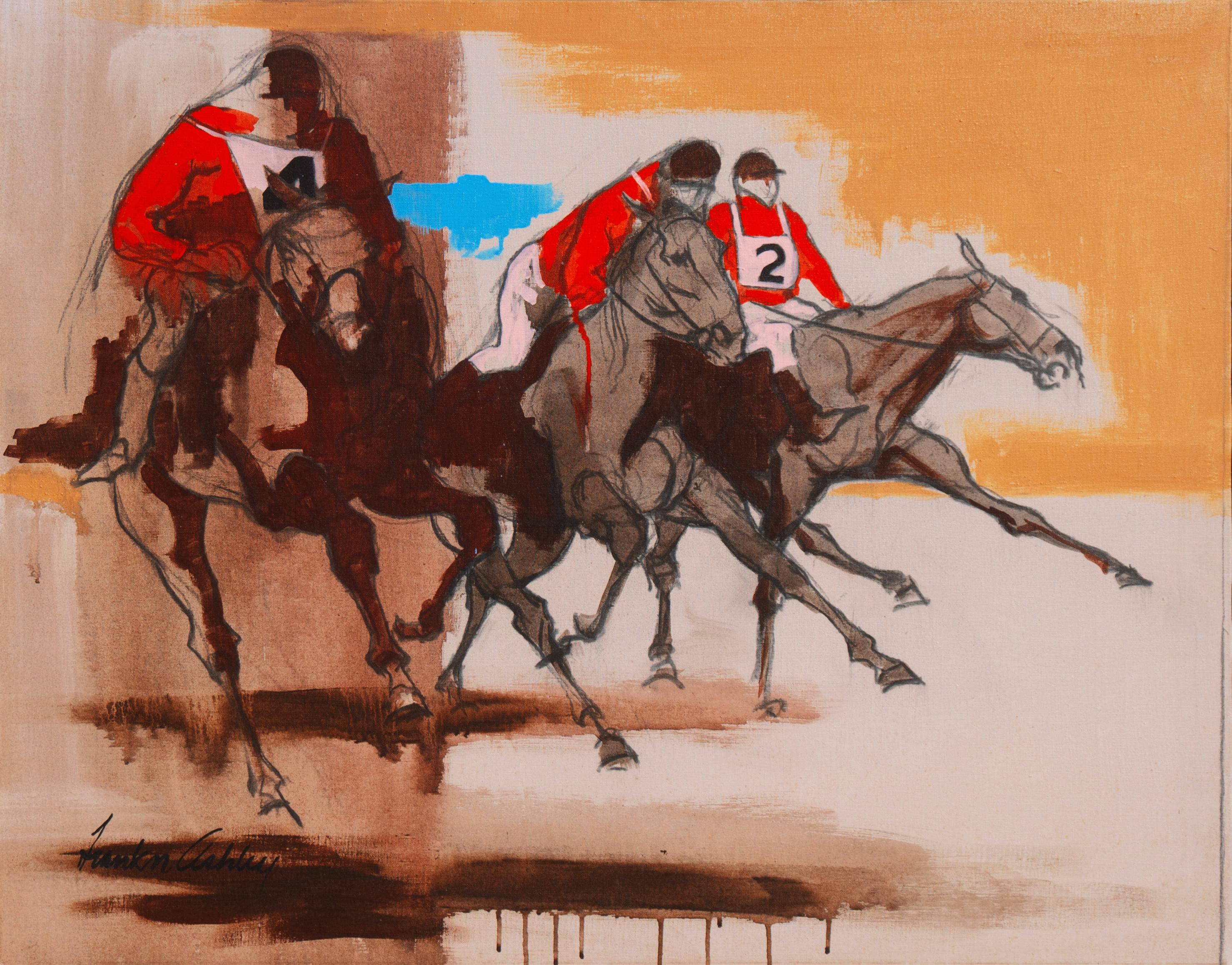 Frank Ashley Figurative Painting - 'Steeplechase, Los Altos Hunt', St. Martin's School, Carmel, PAFA, ASL, NAD, CAA