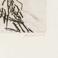 Ruth -- Print, Etching, Portrait, Contemporary Art by Frank Auerbach