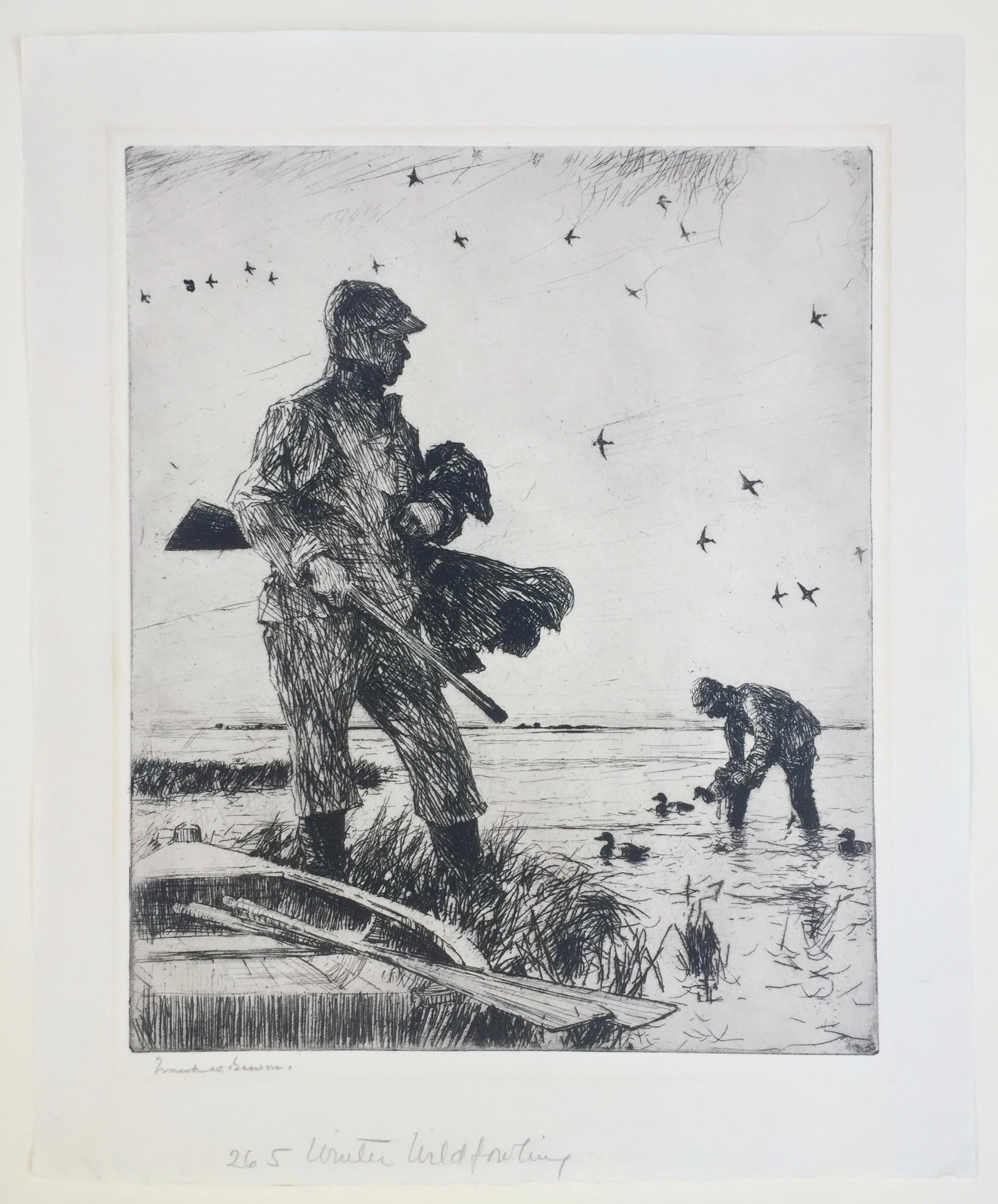 WINTER WILDFOWLING - Impressionist Print by Frank Benson
