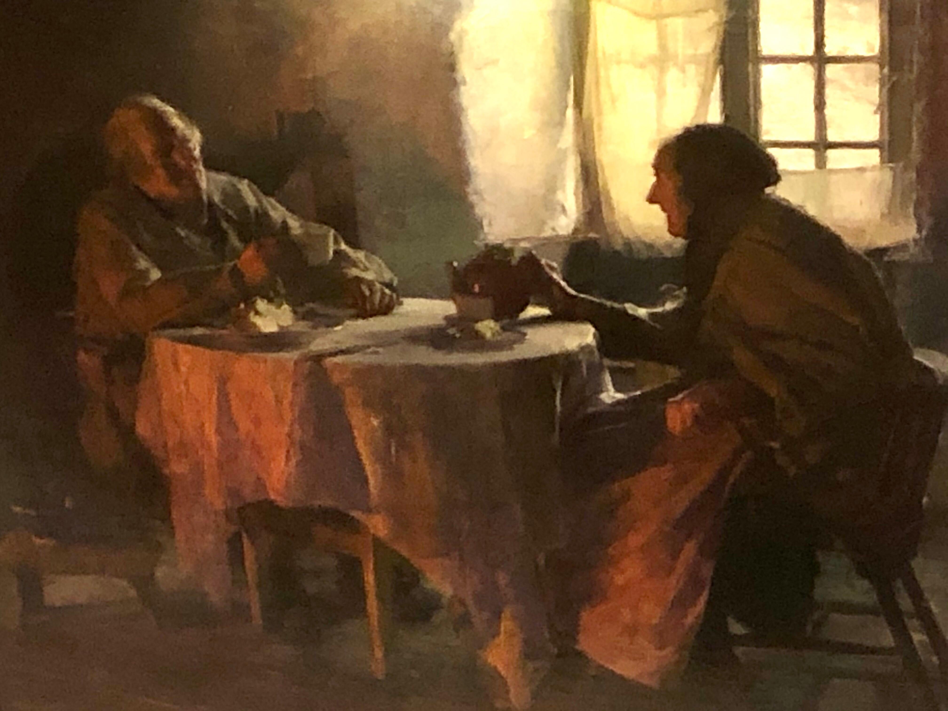 Teezeit (Braun), Interior Painting, von Frank Bramley