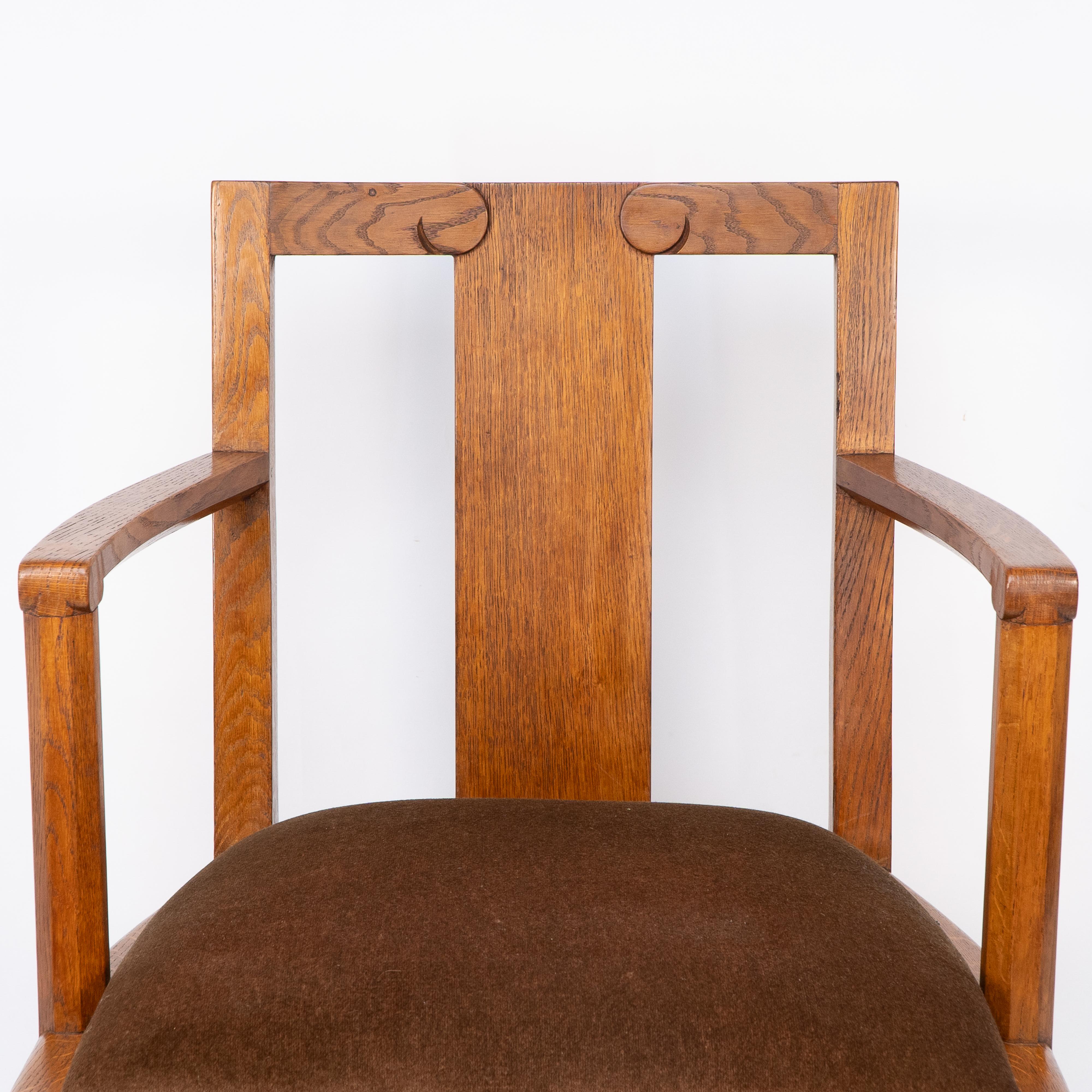 Arts and Crafts Frank Brangwyn, Armchair for the Canadian Pacific Liner 'SS Empress of Britain' For Sale